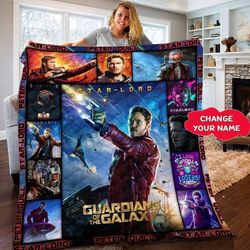 personalized guardians of the galaxy vol 3 movie blanket quilt, star lord blanket quilt.jpg