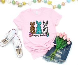 bunny shirt, easter bunny tshirt, happy easter bunnys shirt, easter day shirt, cute easter shirt, easter matching tee, l