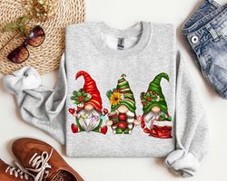 christmas gnome sweatshirt, christmas sweater for gift, christmas crewneck, christmas tshirt, gnome t-shirt for women, c