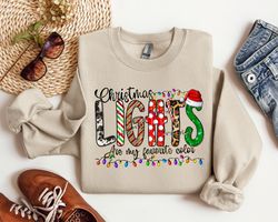 christmas lights sweatshirt, christmas sweater for gift, christmas crewneck, christmas tshirt, christmas t-shirt for wom