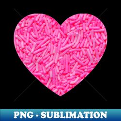 pink sprinkles candy photo heart - professional sublimation digital download - revolutionize your designs