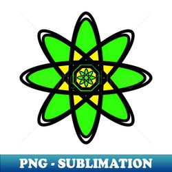 jamaican colors atom - jamaican flower - instant png sublimation download - unlock vibrant sublimation designs
