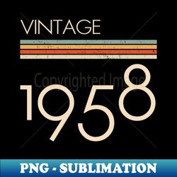 vintage classic 1958 - artistic sublimation digital file - bring your designs to life