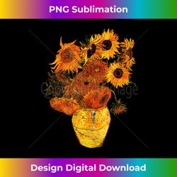 Van Gogh Sunflowers Tee Vintage Yellow Flowers Art Painting Tank Top - Bohemian Sublimation Digital Download - Striking & Memorable Impressions