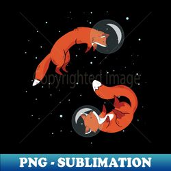 foxes in space little fox astronaut - decorative sublimation png file - add a festive touch to every day