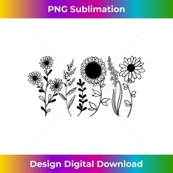 vintage wildflowers flower child boho peace hippie gift - contemporary png sublimation design - striking & memorable impressions