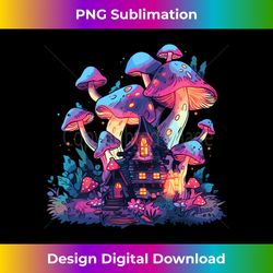 Fairy House Cottage Goblincore Mushroom Cottagcore Aesthetic Long Sleeve - Sleek Sublimation PNG Download - Customize with Flair