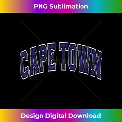 cape town south africa varsity style navy blue text - contemporary png sublimation design - crafted for sublimation excellence