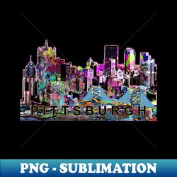 pittsburgh in graffiti - professional sublimation digital download - stunning sublimation graphics