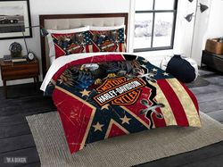 harley davidson bedding set cover design 3d - m102023