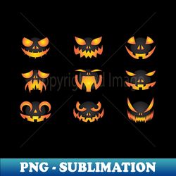 pumpkin faces - decorative sublimation png file - stunning sublimation graphics