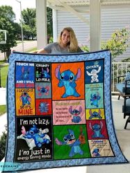 disney lilo and stitch movie blanket christmas, stitch blanket, lilo blanket, custom name blanket,disney trip blanket, c