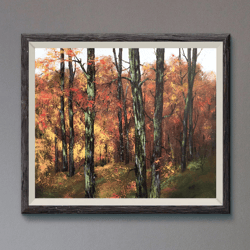 forest painting landscape autumn original