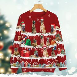 belgian malinois – snow christmas – premium sweater for men women