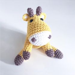 crocheted giraffe crochet pattern, digital file pdf, digital pattern pdf