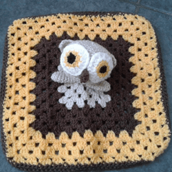 hooty the owl lovey - comforter crochet pattern, digital file pdf, digital pattern pdf