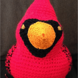 chubby cardinal crochet pattern, digital file pdf, digital pattern pdf