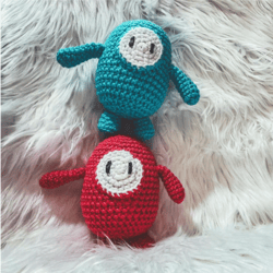 fall guys bean crochet pattern, digital file pdf, digital pattern pdf