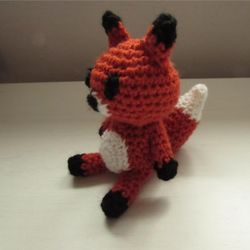 cute mr fox crochet pattern, digital file pdf, digital pattern pdf