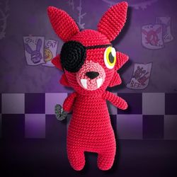 fnaf foxy the fox crochet pattern, digital file pdf, digital pattern pdf