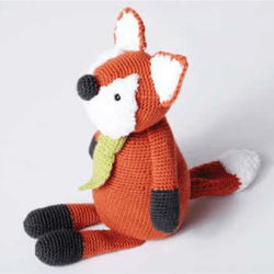 francis the fox toy in caron simply soft, simply soft heathers and bernat pipsqueak. crochet pattern, digital file pdf,