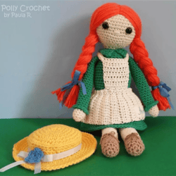 anne doll crochet pattern, digital file pdf, digital pattern pdf