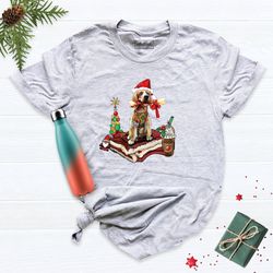 Golden Retriever Shirt, Christmas Dog Shirt, Happy New Year Golden Retriever Tee, Xmas Shirt For Golden Dog, Christmas D