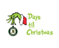 oakland athletics christmas svg, christmas svg, baseball sports svg, mlb team svg, mlb, mlb design 16