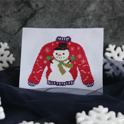 cross stitch pattern christmas sweater / cross stitch chart pdf / christmas gift idea diy