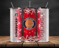 chicago bears christmas tumbler png, nfl merry christmas png, nfl, nfl football png 39