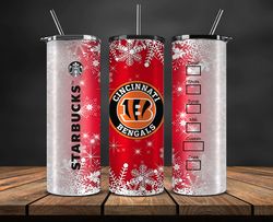 cincinnati bengals christmas tumbler png, nfl merry christmas png, nfl, nfl football png 40