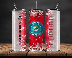 miami dolphins christmas tumbler png, nfl merry christmas png, nfl, nfl football png 52