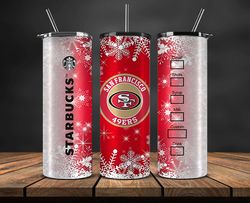 san francisco 49ers christmas tumbler png, nfl merry christmas png, nfl, nfl football png 61