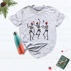 skeleton dancing christmas shirt, christmas skeleton shirt, skeleton christmas tee, funny skeleton shirt, sarcastic skel