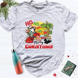 summer christmas santa tshirt, ho ho ho ho christmas 2023 shirt, tropical christmas shirt, christmas on the beach shirt,