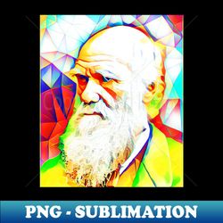 charles darwin colourful portrait  charles darwin artwork 12 - artistic sublimation digital file - fashionable and fearless