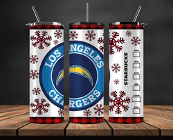 los angeles chargers christmas tumbler png, nfl merry christmas png, nfl, nfl football png 17
