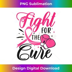 fight for the cure breast cancer funny boxing gloves women tank top - luxe sublimation png download - craft with boldness and assurance