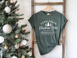 christmas tees, farm fresh trees christmas shirt, christmas shirts, womens christmas tees, holiday tees , christmas gift