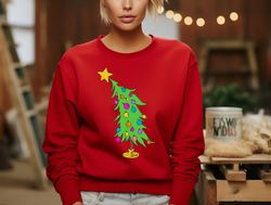 christmas tree, trendy christmas tree, christmas sweatshirt, christmas, holidays t-shirt, gift tee, christmas sweatshirt