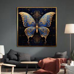 butterfly canvas painting, butterfly picture,  butterfly painting, framed butterfly canvas painting