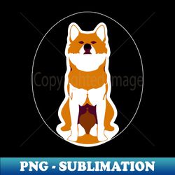 Adorable Akita Inu Sticker Stencil Dog - Instant Sublimation Digital Download - Unlock Vibrant Sublimation Designs