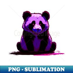 purple panda bear - sublimation-ready png file - stunning sublimation graphics