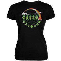 grateful dead &8211 leprechaun bears black juniors t-shirt