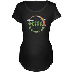 grateful dead &8211 leprechaun bears black maternity t-shirt