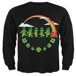 grateful dead &8211 leprechaun bears black toddler long sleeve