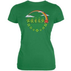 grateful dead &8211 leprechaun bears green juniors t-shirt