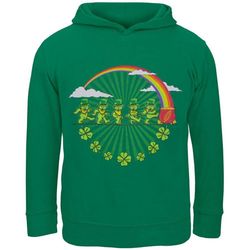 grateful dead &8211 leprechaun bears kelly green toddler hoodie