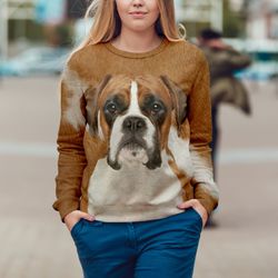 boxer sweater, unisex sweater, sweater for dog lover