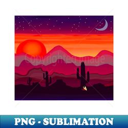 southwest arizona sunset - trendy sublimation digital download - enhance your apparel with stunning detail